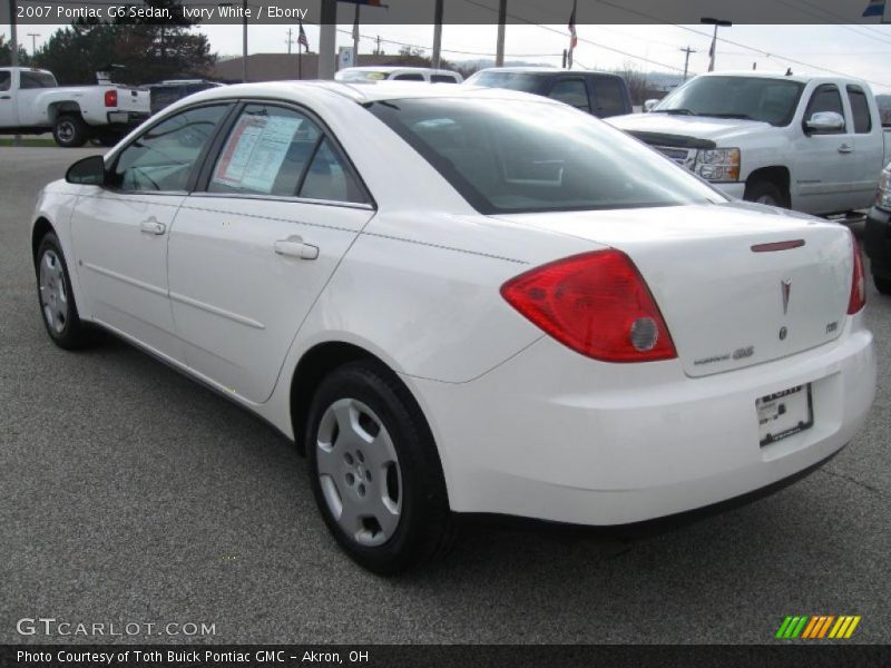 Ivory White / Ebony 2007 Pontiac G6 Sedan