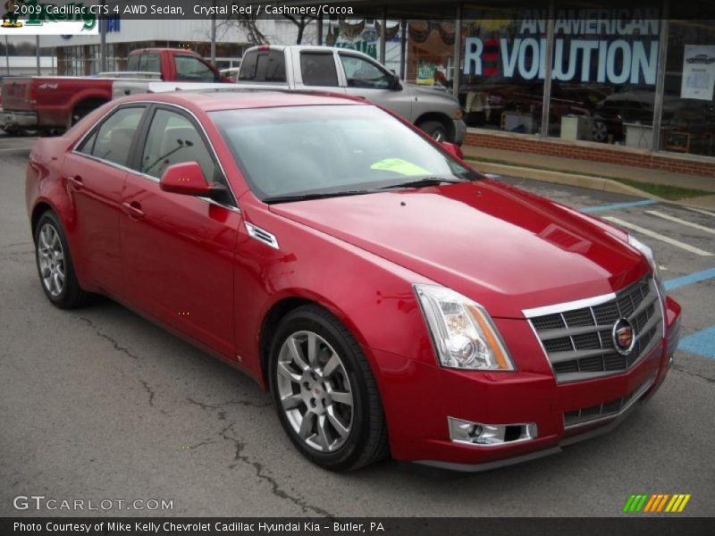 Crystal Red / Cashmere/Cocoa 2009 Cadillac CTS 4 AWD Sedan