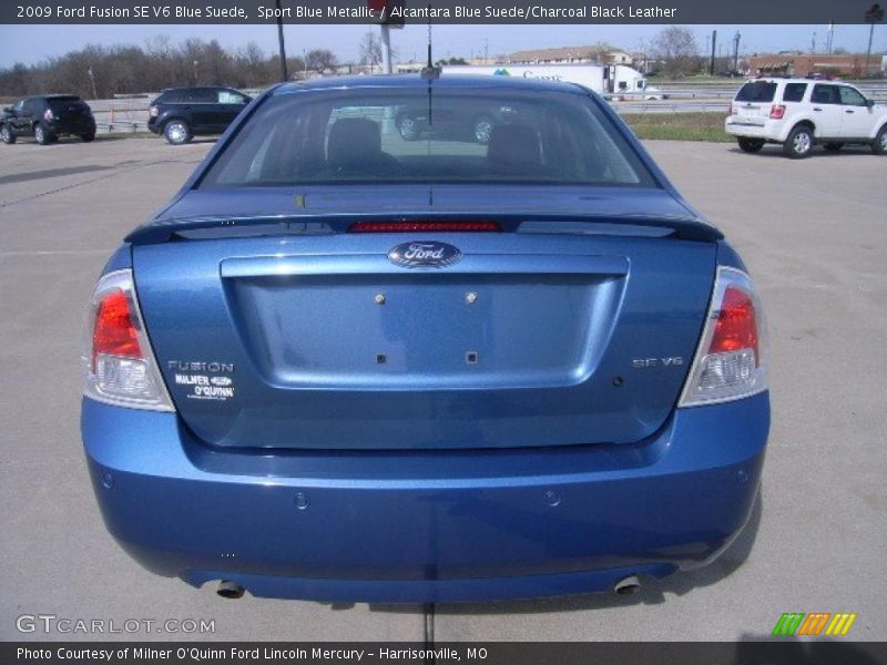 Sport Blue Metallic / Alcantara Blue Suede/Charcoal Black Leather 2009 Ford Fusion SE V6 Blue Suede
