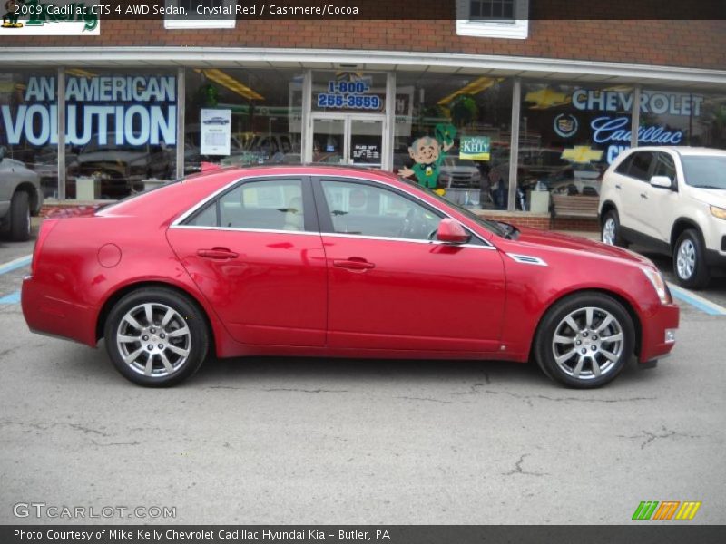 Crystal Red / Cashmere/Cocoa 2009 Cadillac CTS 4 AWD Sedan