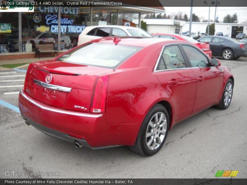 Crystal Red / Cashmere/Cocoa 2009 Cadillac CTS 4 AWD Sedan