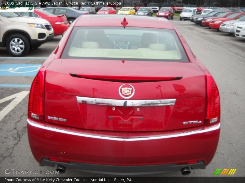 Crystal Red / Cashmere/Cocoa 2009 Cadillac CTS 4 AWD Sedan