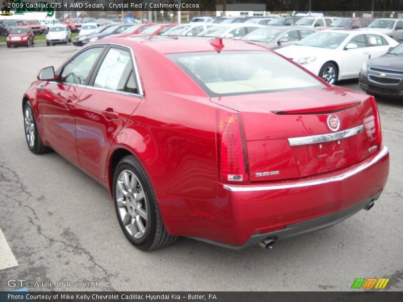 Crystal Red / Cashmere/Cocoa 2009 Cadillac CTS 4 AWD Sedan