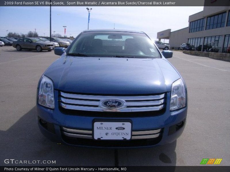 Sport Blue Metallic / Alcantara Blue Suede/Charcoal Black Leather 2009 Ford Fusion SE V6 Blue Suede