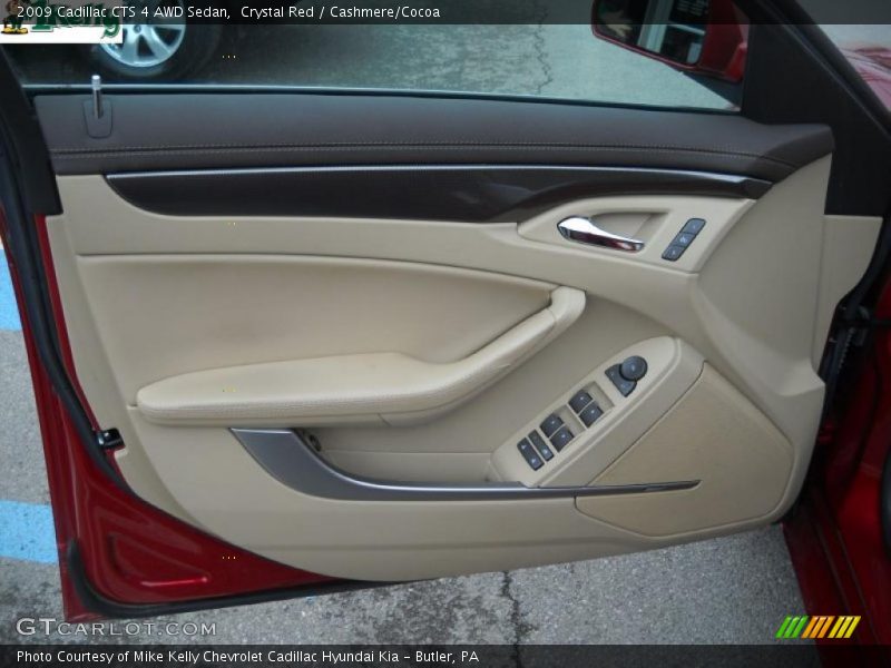 Crystal Red / Cashmere/Cocoa 2009 Cadillac CTS 4 AWD Sedan