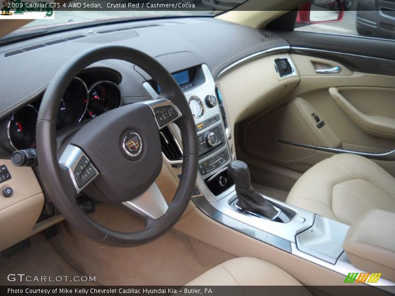 Crystal Red / Cashmere/Cocoa 2009 Cadillac CTS 4 AWD Sedan