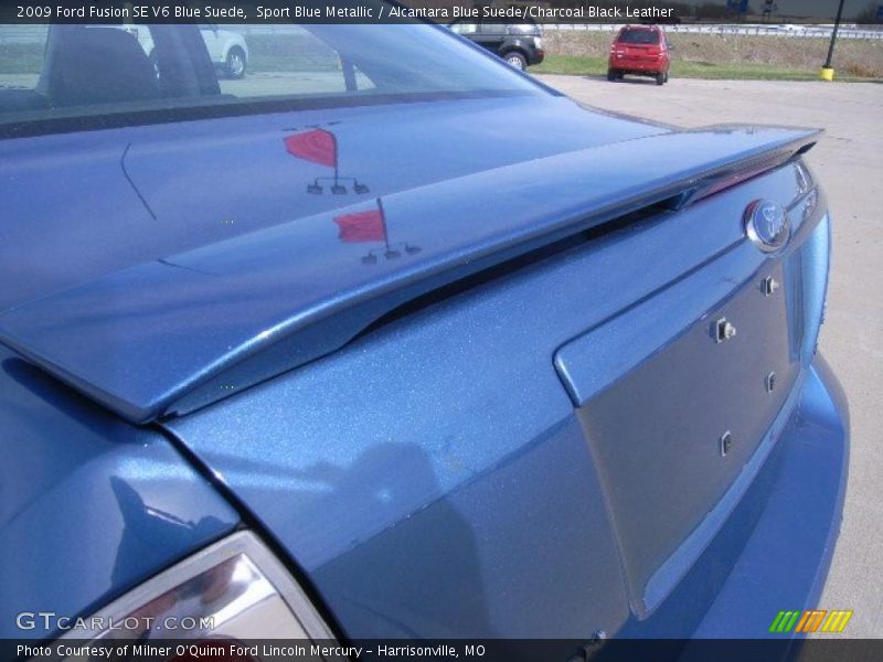 Sport Blue Metallic / Alcantara Blue Suede/Charcoal Black Leather 2009 Ford Fusion SE V6 Blue Suede