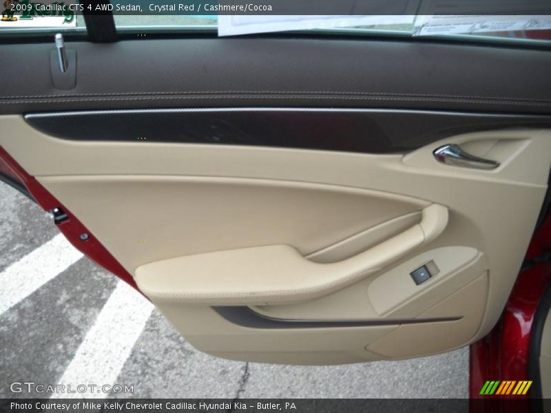 Crystal Red / Cashmere/Cocoa 2009 Cadillac CTS 4 AWD Sedan