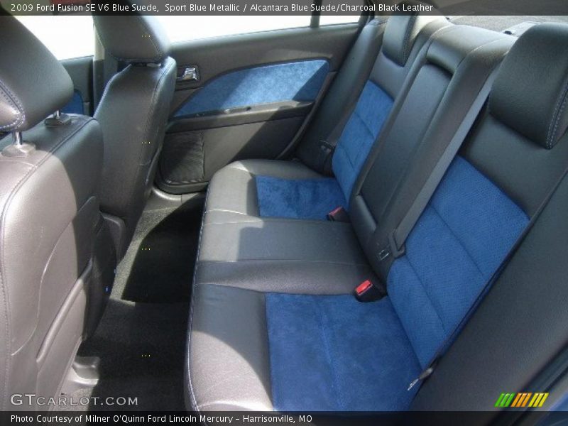 Sport Blue Metallic / Alcantara Blue Suede/Charcoal Black Leather 2009 Ford Fusion SE V6 Blue Suede