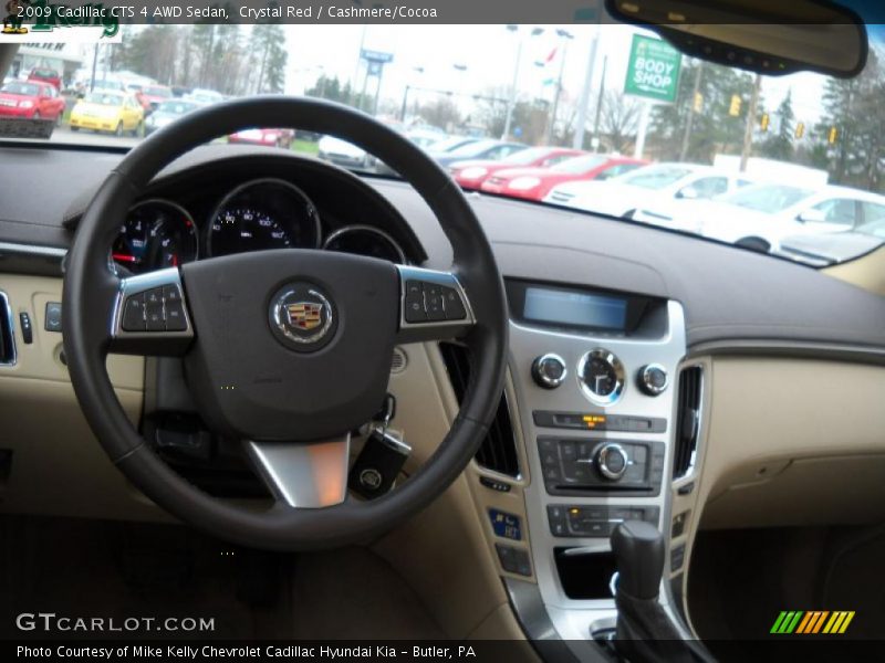 Crystal Red / Cashmere/Cocoa 2009 Cadillac CTS 4 AWD Sedan