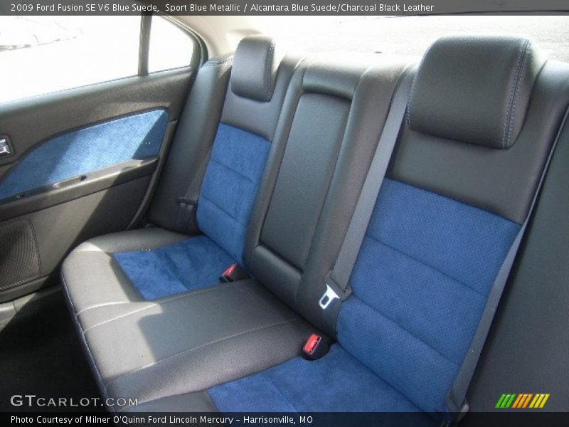 Sport Blue Metallic / Alcantara Blue Suede/Charcoal Black Leather 2009 Ford Fusion SE V6 Blue Suede
