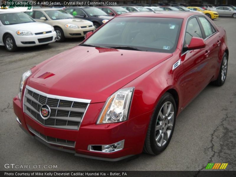Crystal Red / Cashmere/Cocoa 2009 Cadillac CTS 4 AWD Sedan