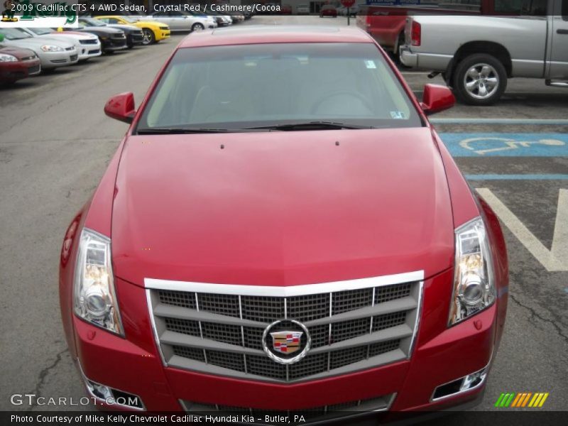 Crystal Red / Cashmere/Cocoa 2009 Cadillac CTS 4 AWD Sedan