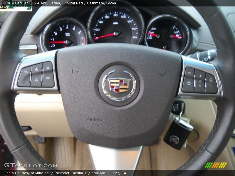 Crystal Red / Cashmere/Cocoa 2009 Cadillac CTS 4 AWD Sedan