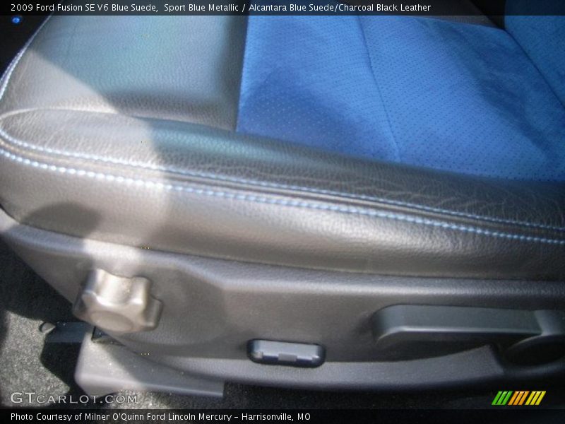 Sport Blue Metallic / Alcantara Blue Suede/Charcoal Black Leather 2009 Ford Fusion SE V6 Blue Suede