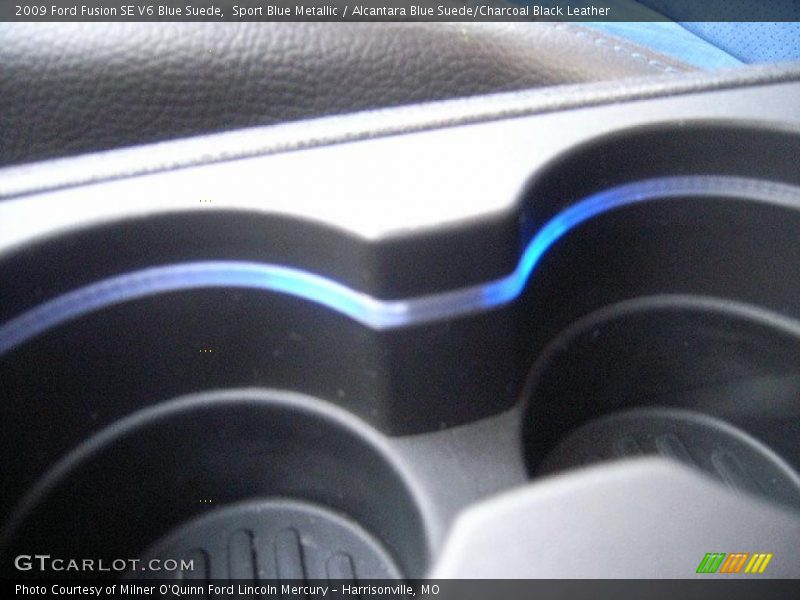 Sport Blue Metallic / Alcantara Blue Suede/Charcoal Black Leather 2009 Ford Fusion SE V6 Blue Suede