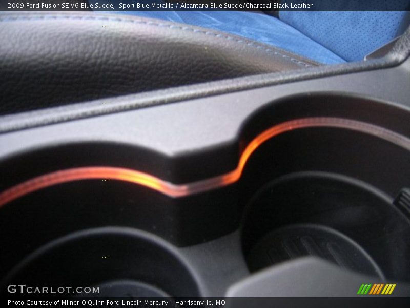 Sport Blue Metallic / Alcantara Blue Suede/Charcoal Black Leather 2009 Ford Fusion SE V6 Blue Suede