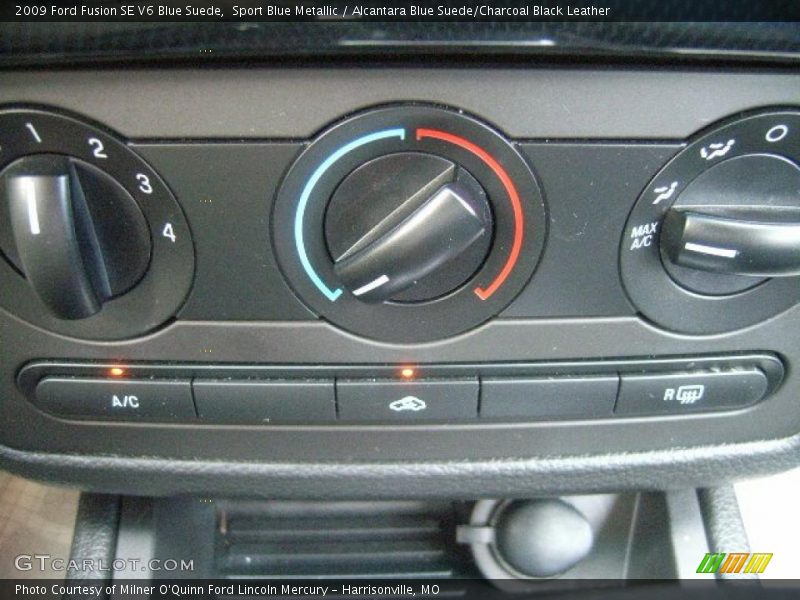 Sport Blue Metallic / Alcantara Blue Suede/Charcoal Black Leather 2009 Ford Fusion SE V6 Blue Suede