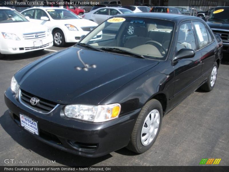 Black Sand Pearl / Pebble Beige 2002 Toyota Corolla LE