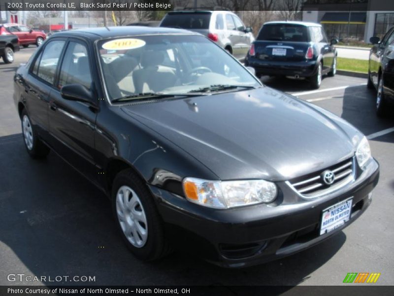 Black Sand Pearl / Pebble Beige 2002 Toyota Corolla LE