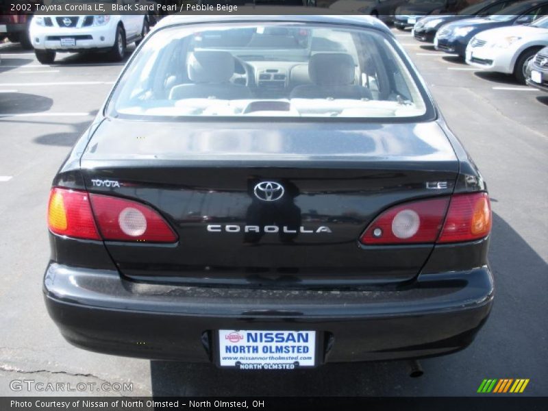 Black Sand Pearl / Pebble Beige 2002 Toyota Corolla LE