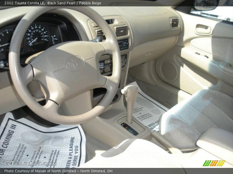 Black Sand Pearl / Pebble Beige 2002 Toyota Corolla LE