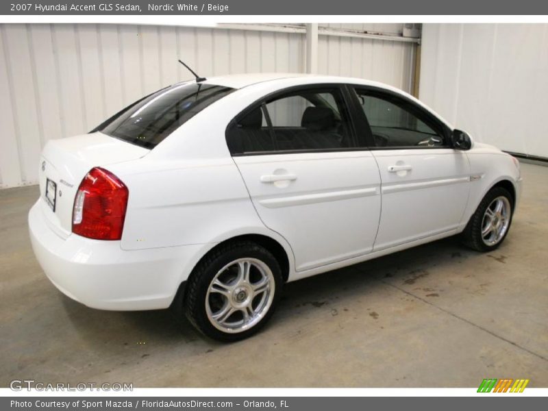 Nordic White / Beige 2007 Hyundai Accent GLS Sedan