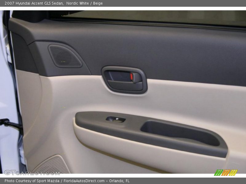 Nordic White / Beige 2007 Hyundai Accent GLS Sedan