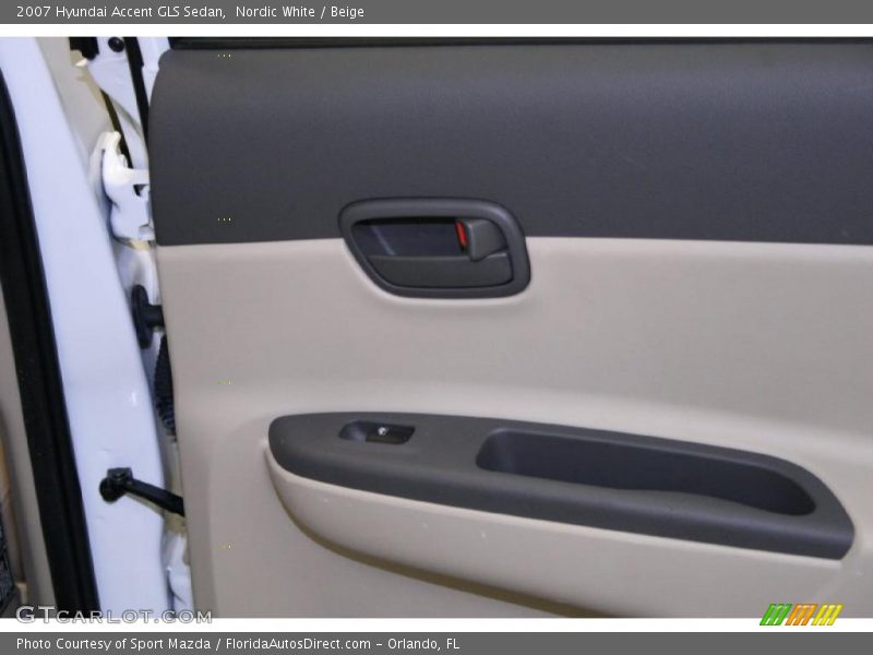 Nordic White / Beige 2007 Hyundai Accent GLS Sedan