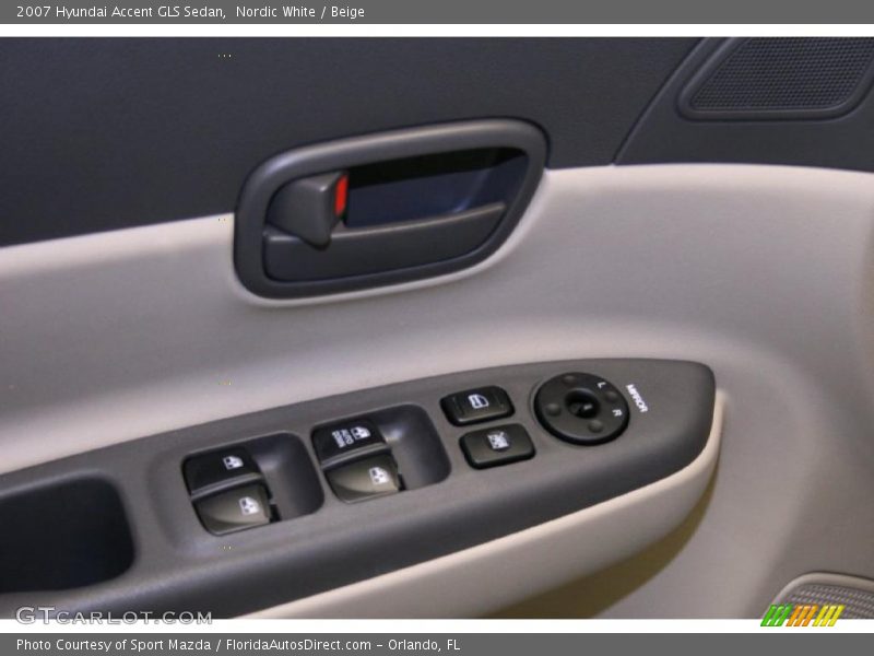 Nordic White / Beige 2007 Hyundai Accent GLS Sedan