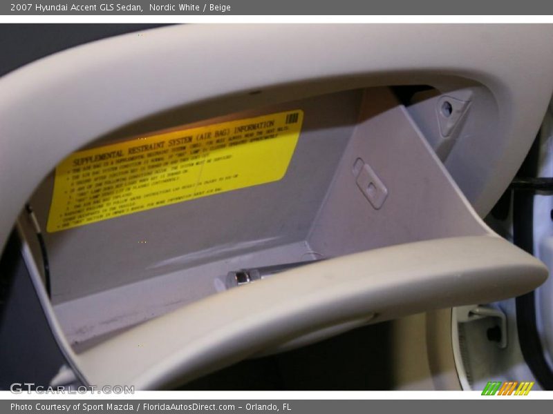 Nordic White / Beige 2007 Hyundai Accent GLS Sedan