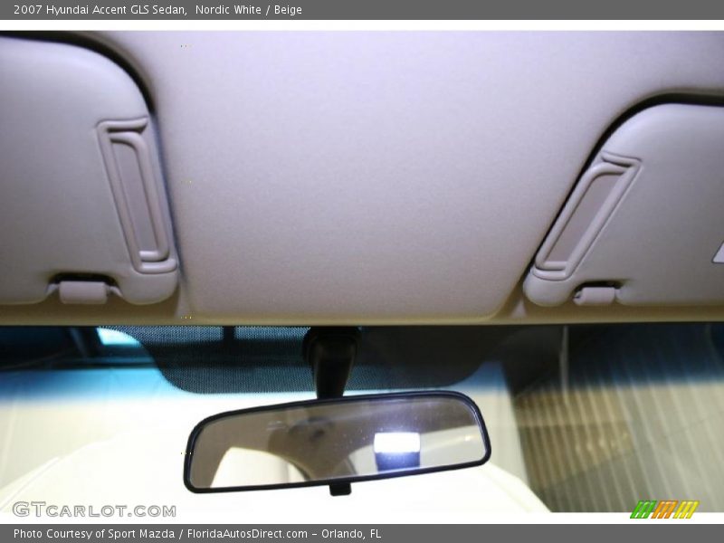 Nordic White / Beige 2007 Hyundai Accent GLS Sedan
