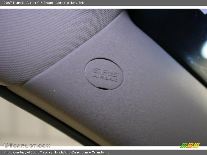 Nordic White / Beige 2007 Hyundai Accent GLS Sedan