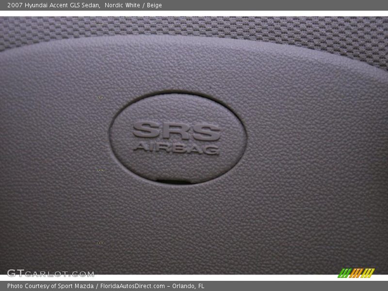 Nordic White / Beige 2007 Hyundai Accent GLS Sedan