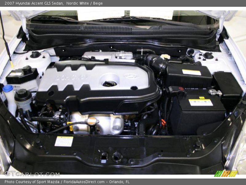 Nordic White / Beige 2007 Hyundai Accent GLS Sedan