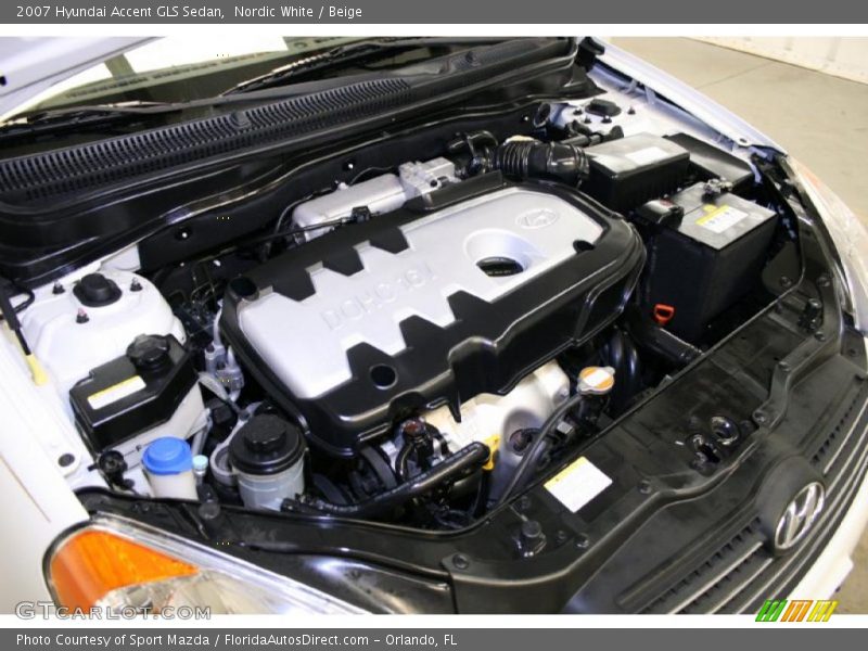 Nordic White / Beige 2007 Hyundai Accent GLS Sedan