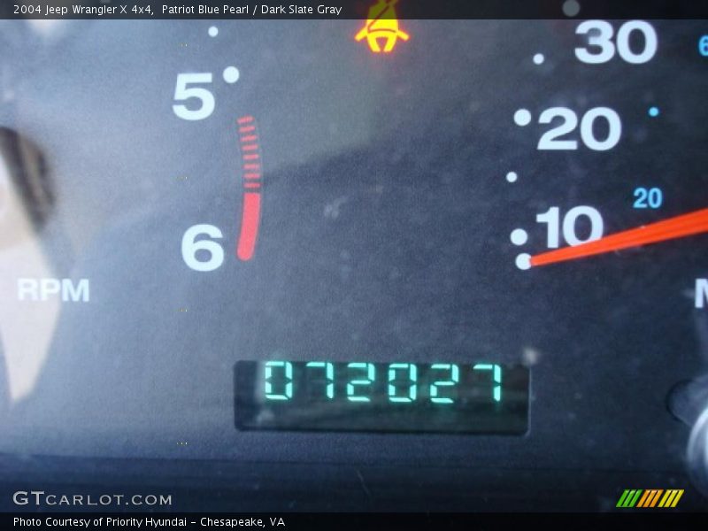 Patriot Blue Pearl / Dark Slate Gray 2004 Jeep Wrangler X 4x4