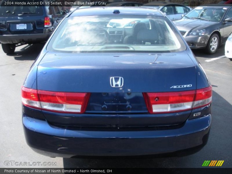 Eternal Blue Pearl / Gray 2004 Honda Accord EX V6 Sedan