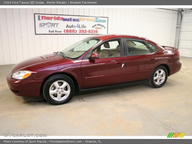 Merlot Metallic / Medium Parchment 2004 Ford Taurus SES Sedan
