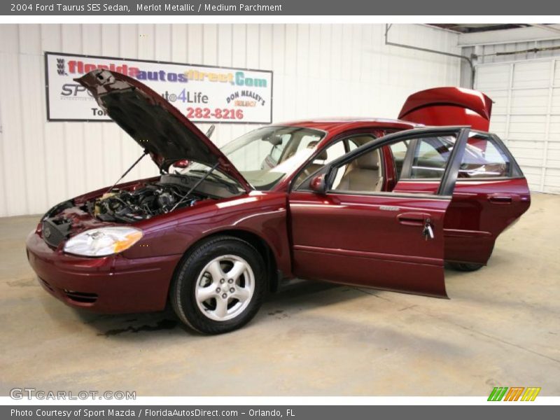 Merlot Metallic / Medium Parchment 2004 Ford Taurus SES Sedan