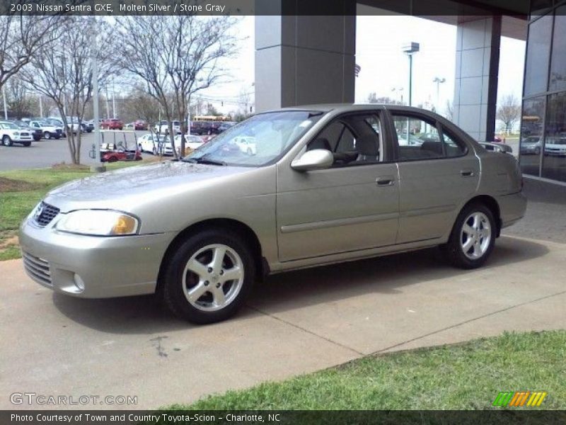 Molten Silver / Stone Gray 2003 Nissan Sentra GXE