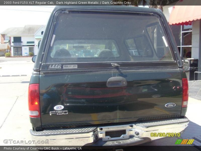 Dark Highland Green Metallic / Dark Graphite Grey 2003 Ford F150 XLT Regular Cab