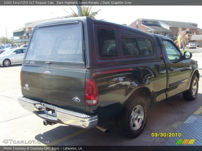 Dark Highland Green Metallic / Dark Graphite Grey 2003 Ford F150 XLT Regular Cab