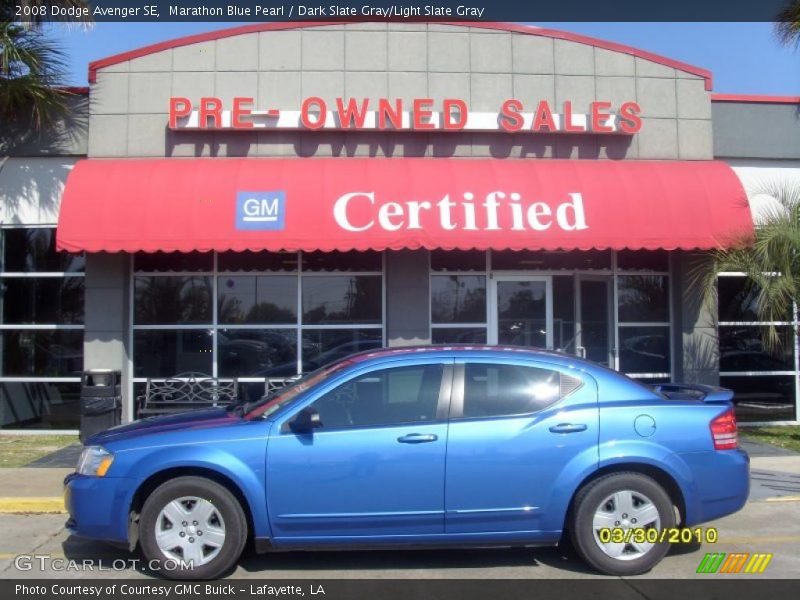 Marathon Blue Pearl / Dark Slate Gray/Light Slate Gray 2008 Dodge Avenger SE