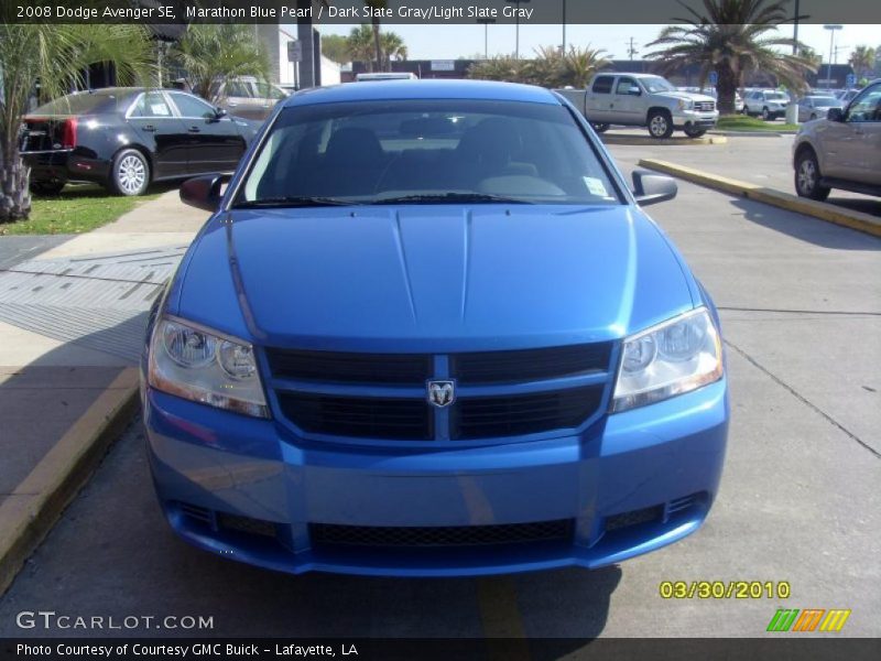Marathon Blue Pearl / Dark Slate Gray/Light Slate Gray 2008 Dodge Avenger SE
