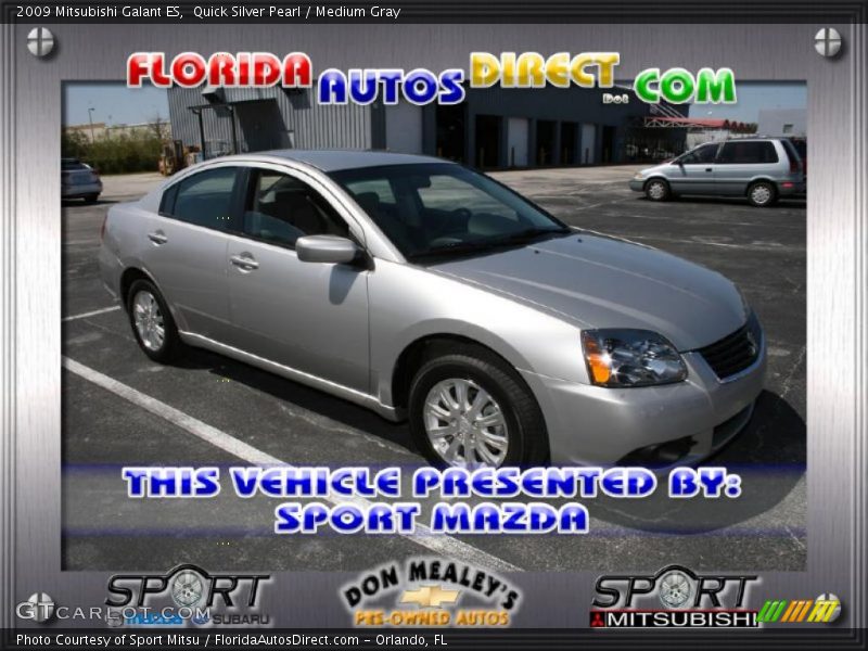 Quick Silver Pearl / Medium Gray 2009 Mitsubishi Galant ES