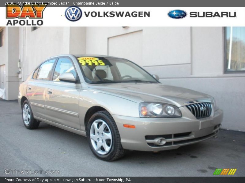 Champagne Beige / Beige 2006 Hyundai Elantra Limited Sedan