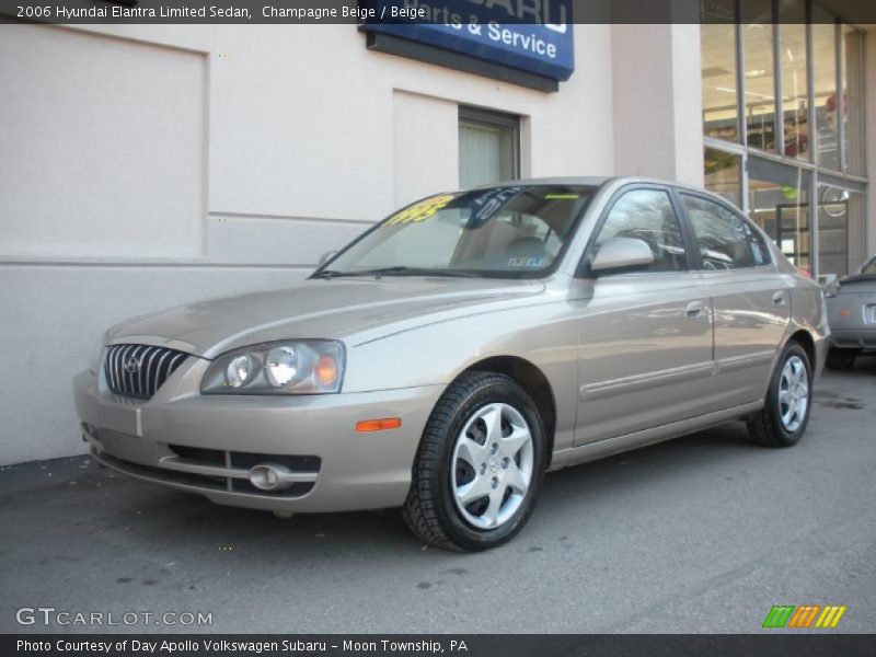 Champagne Beige / Beige 2006 Hyundai Elantra Limited Sedan