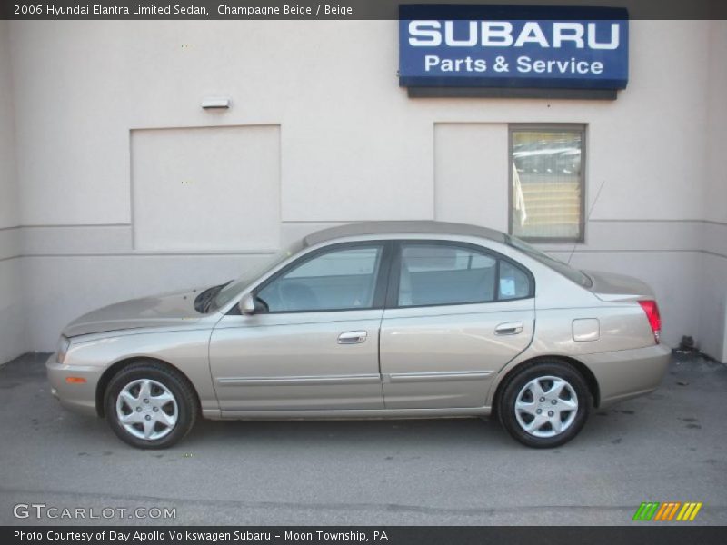 Champagne Beige / Beige 2006 Hyundai Elantra Limited Sedan
