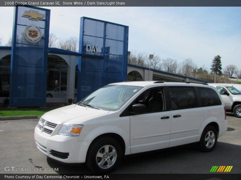 Stone White / Dark Slate/Light Shale 2008 Dodge Grand Caravan SE